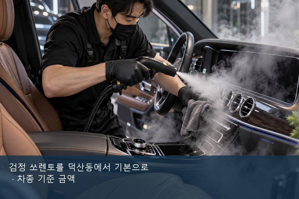 검정 쏘렌토를 덕산동에서 기본으로 · 차종 기준 금액