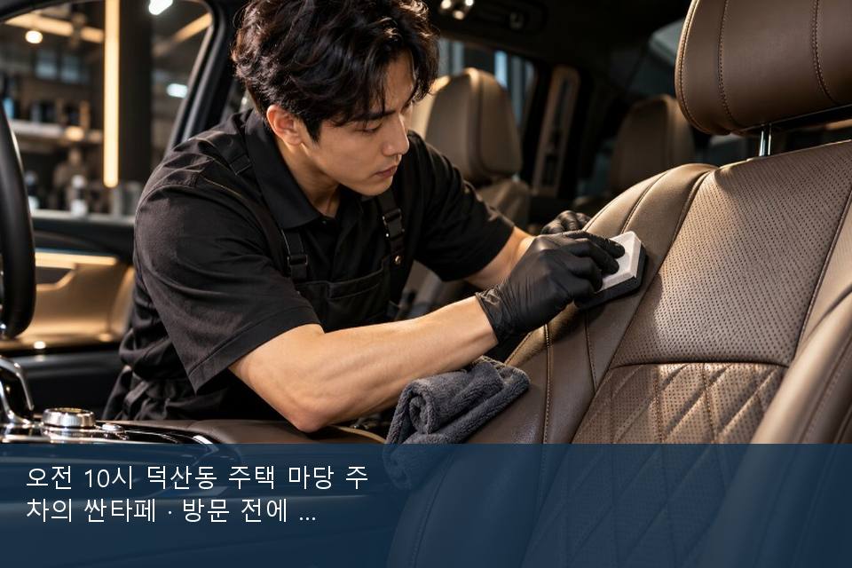 오전 10시 덕산동 주택 마당 주차의 싼타페 · 방문 전에 확인한 것